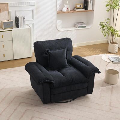 OEM Fauteuil Pivotant À 360° En Chenille, Format Surdimensionné, Idéal Pour La Lecture – Fauteuil D'Appoint Confortable Avec Coussin De Soutien, Canapé Une Place Capitonné Pour Chambre, Salon Et Chambre D - Publicité OEM Fauteuil Pivotant À 360° En Chenille, Format Surdimensionné, Idéal Pour La Lecture – Fauteuil D'Appoint Confortable Avec Coussin De Soutien, Canapé Une Place Capitonné Pour Chambre, Salon Et Chambre D - Publicité