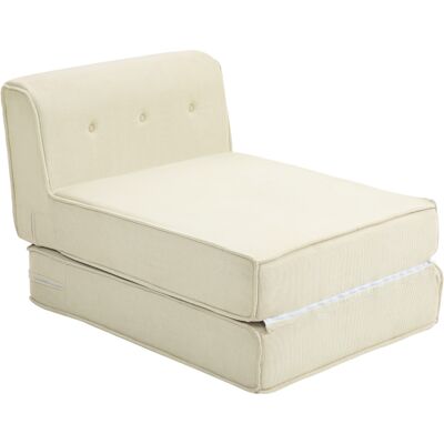 OEM Canapé-lit Pliable, Matelas D'Appoint Léger, Revêtement En Velours Côtelé, Dimensions 73x100x65 Cm, Couleur Crème - Publicité OEM Canapé-lit Pliable, Matelas D'Appoint Léger, Revêtement En Velours Côtelé, Dimensions 73x100x65 Cm, Couleur Crème - Publicité