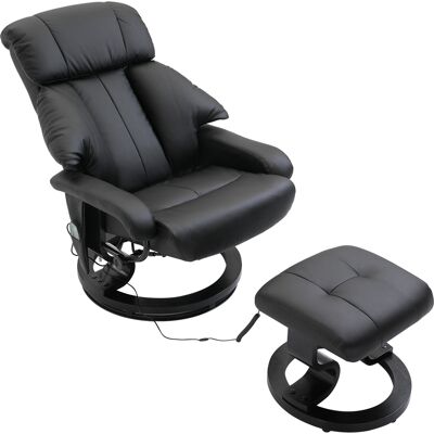 OEM Fauteuil De Massage Avec Repose-pieds, 10 Points De Vibration, Dossier Inclinable À 145°, Noir - Publicité OEM Fauteuil De Massage Avec Repose-pieds, 10 Points De Vibration, Dossier Inclinable À 145°, Noir - Publicité