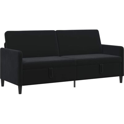 Sofa Avec Rangement Noir 192 X 78 X 87 Cm Polyester Vidaxl - Publicité Sofa Avec Rangement Noir 192 X 78 X 87 Cm Polyester Vidaxl - Publicité