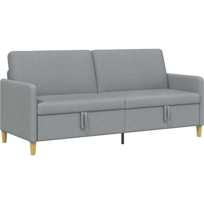 Sofa Avec Rangement Gris Clair 192 X 78 X 87 Cm Polyester Vidaxl - Publicité Sofa Avec Rangement Gris Clair 192 X 78 X 87 Cm Polyester Vidaxl - Publicité