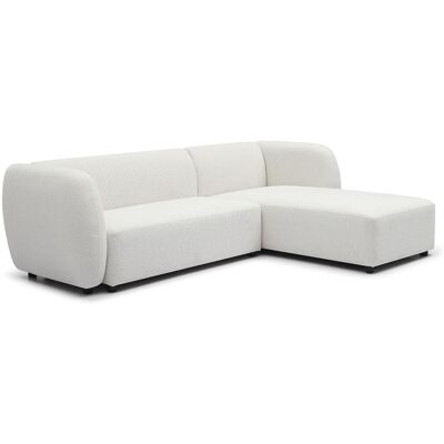 MENZZO Canapé D'Angle Réversible Moderne Larry Tissu Bouclette Crème - Publicité MENZZO Canapé D'Angle Réversible Moderne Larry Tissu Bouclette Crème - Publicité