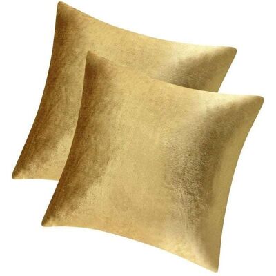 OEM Lot De 2 Housses De Coussin Décoratives En Velours Pour Canapé-lit (doré, Lot De 2) - Publicité OEM Lot De 2 Housses De Coussin Décoratives En Velours Pour Canapé-lit (doré, Lot De 2) - Publicité