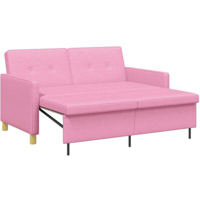Canapé-lit Escamotable Rose Tissu Vidaxl - Publicité Canapé-lit Escamotable Rose Tissu Vidaxl - Publicité