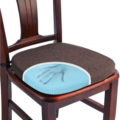 Vision Coussin De Chaise En Mousse À Mémoire De Forme Pour Chaise De Salle À Manger, Tissu Tissé Confortable, Coussin De Chaise De Cuisine En Forme De U De 40,6 Cm, Amovible Et Antidérapant (marron Foncé) - Publicité Vision Coussin De Chaise En Mousse À Mémoire De Forme Pour Chaise De Salle À Manger, Tissu Tissé Confortable, Coussin De Chaise De Cuisine En Forme De U De 40,6 Cm, Amovible Et Antidérapant (marron Foncé) - Publicité