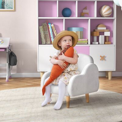 OEM Fauteuil Enfant, Motif Nuage, Toucher Ultra-doux, Pour Enfants De 18 À 36 Mois, 46 X 51 X 55 Cm, Blanc - Publicité OEM Fauteuil Enfant, Motif Nuage, Toucher Ultra-doux, Pour Enfants De 18 À 36 Mois, 46 X 51 X 55 Cm, Blanc - Publicité