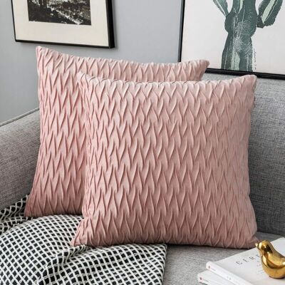 FOGSHIELD Zolginah Housses Coussin En Velours 45x45cm Pour Salon Canapé,lot De 2 Housses Coussin Carrés De Motif Uni Décoration Chambre, Rose - Publicité FOGSHIELD Zolginah Housses Coussin En Velours 45x45cm Pour Salon Canapé,lot De 2 Housses Coussin Carrés De Motif Uni Décoration Chambre, Rose - Publicité