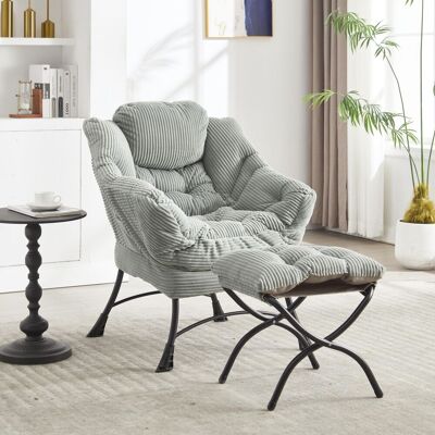 OEM Fauteuil Relax Avec Repose-pieds, Fauteuil Lounge Moderne Avec Accoudoirs Et Poche Latérale, Fauteuil De Lecture Confortable Avec Repose-pieds Pour Petits Espaces, Fauteuil D'Angle - Vert Clair - Publicité OEM Fauteuil Relax Avec Repose-pieds, Fauteuil Lounge Moderne Avec Accoudoirs Et Poche Latérale, Fauteuil De Lecture Confortable Avec Repose-pieds Pour Petits Espaces, Fauteuil D'Angle - Vert Clair - Publicité