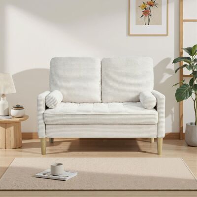 OEM Canapé Deux Places En Velours Côtelé, Canapé En Tissu De Style Scandinave, Avec Dossiers Rembourrés, Canapé Compact, Adapté Au Salon, À L'Appartement Ou À La Chambre. Publicité OEM Canapé Deux Places En Velours Côtelé, Canapé En Tissu De Style Scandinave, Avec Dossiers Rembourrés, Canapé Compact, Adapté Au Salon, À L'Appartement Ou À La Chambre. Publicité