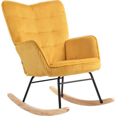 ACKERMAN Fauteuil À Bascule, Fauteuil Oscillant Aspect Laine Berbère, Accoudoir, Fauteuil Avec Patins En Bois, Fauteuil Relax Pour Salon, Chambre À Coucher, Jaune - Publicité ACKERMAN Fauteuil À Bascule, Fauteuil Oscillant Aspect Laine Berbère, Accoudoir, Fauteuil Avec Patins En Bois, Fauteuil Relax Pour Salon, Chambre À Coucher, Jaune - Publicité