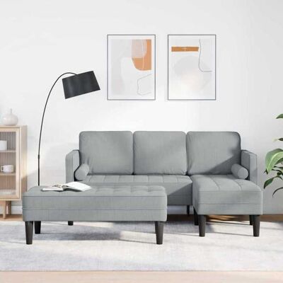 OEM Ensemble De Canapés - 3329252 - Gris Clair - Tissu - 3 Places - Publicité OEM Ensemble De Canapés - 3329252 - Gris Clair - Tissu - 3 Places - Publicité