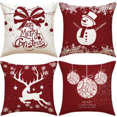 OEM Lot De 4 Coussins De Noël, Coussins De Canapé Cerf, Housses De Coussin De Noël, Couvre-oreillers Joyeux Noël Pour Canapé, Voiture, Bureau, Lit, Maison, Salon.-dou - Publicité OEM Lot De 4 Coussins De Noël, Coussins De Canapé Cerf, Housses De Coussin De Noël, Couvre-oreillers Joyeux Noël Pour Canapé, Voiture, Bureau, Lit, Maison, Salon.-dou - Publicité
