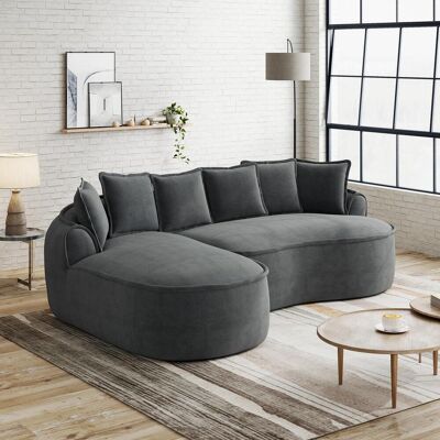 OEM Canapé Sans Cadre, Canapé Nuage En Chenille, En Forme De L, Assise Extra-profonde, Larges Accoudoirs, Avec Méridienne Et Coussins, Aucun Assemblage Requis, Gris. Publicité OEM Canapé Sans Cadre, Canapé Nuage En Chenille, En Forme De L, Assise Extra-profonde, Larges Accoudoirs, Avec Méridienne Et Coussins, Aucun Assemblage Requis, Gris. Publicité
