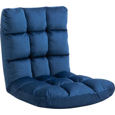 OEM Fauteuil Convertible Design, Dossier Réglable, Tissu Velours, Dimensions 55x71x53,5 Cm, Couleur Bleu Idéal Pour Invités - Publicité OEM Fauteuil Convertible Design, Dossier Réglable, Tissu Velours, Dimensions 55x71x53,5 Cm, Couleur Bleu Idéal Pour Invités - Publicité