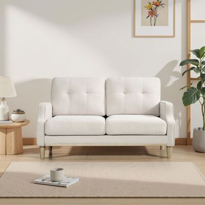OEM Canapé Deux Places Avec Port De Charge Usb Et Pieds En Bois, Canapé En Tissu Avec Coussin Épais Pour Petits Appartements - Publicité OEM Canapé Deux Places Avec Port De Charge Usb Et Pieds En Bois, Canapé En Tissu Avec Coussin Épais Pour Petits Appartements - Publicité