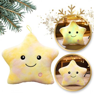 OEM Coussin En Forme D'Étoile, Led Jaune Ombré, Magnifique Velours 40x35 Cm Pds19 - Publicité OEM Coussin En Forme D'Étoile, Led Jaune Ombré, Magnifique Velours 40x35 Cm Pds19 - Publicité