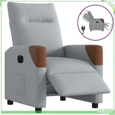 OEM Fauteuil Inclinable Électrique - 3323990 - Tissu Gris Clair Et Marron - Inclinable 135° (moteur) - Cadre Bois Et Métal - Publicité OEM Fauteuil Inclinable Électrique - 3323990 - Tissu Gris Clair Et Marron - Inclinable 135° (moteur) - Cadre Bois Et Métal - Publicité