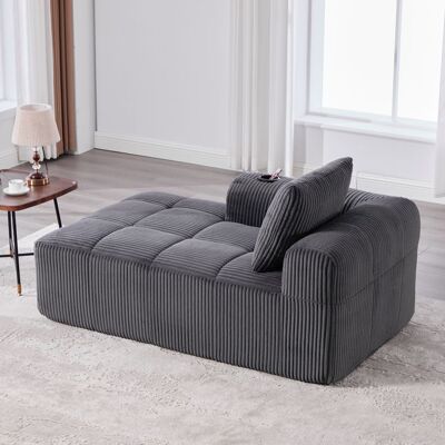 OEM Fauteuil Inclinable 1 Place Velours Côtelé Gris Foncé, Livré Monté — Poche Latérale & Porte-gobelet, 158×93×61 Cm - Publicité OEM Fauteuil Inclinable 1 Place Velours Côtelé Gris Foncé, Livré Monté — Poche Latérale & Porte-gobelet, 158×93×61 Cm - Publicité