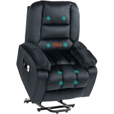 OEM Fauteuil Releveur Électrique Fauteuil De Relaxation Inclinable 8 Points De Massage Vibrants 85 X 94 X 107 Cm Noir - Publicité OEM Fauteuil Releveur Électrique Fauteuil De Relaxation Inclinable 8 Points De Massage Vibrants 85 X 94 X 107 Cm Noir - Publicité
