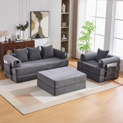 OEM Canapé Modulable 4 Places En Velours Côtelé Avec Pouf – Structure Métallique Robuste, Poche Latérale Et 4 Coussins Confortables. Rembourrage En Mousse Haute Densité – Combinaisons Et Polyvalence Infin - Publicité OEM Canapé Modulable 4 Places En Velours Côtelé Avec Pouf – Structure Métallique Robuste, Poche Latérale Et 4 Coussins Confortables. Rembourrage En Mousse Haute Densité – Combinaisons Et Polyvalence Infin - Publicité