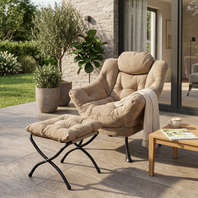 ALLAUVE Fauteuil Lounge Télé Avec Repose-pieds, Accoudoirs Rembourrés, Poche De Rangement Latérale Et Pouf Assorti, Modèle À Oreilles, Couleur Kaki, Pour Salon, Chambre Ou Bureau - Publicité ALLAUVE Fauteuil Lounge Télé Avec Repose-pieds, Accoudoirs Rembourrés, Poche De Rangement Latérale Et Pouf Assorti, Modèle À Oreilles, Couleur Kaki, Pour Salon, Chambre Ou Bureau - Publicité
