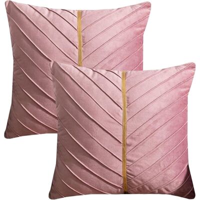 OEM Lot De 2 Housses De Coussin Décoratives En Velours Rose Texturé Uni, 45x45 Cm, Pour Canapé, Salon. Publicité OEM Lot De 2 Housses De Coussin Décoratives En Velours Rose Texturé Uni, 45x45 Cm, Pour Canapé, Salon. Publicité