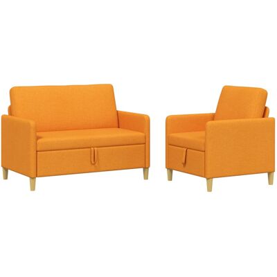 Canapé Avec Rangement 2 Pcs Jaune Foncé Polyester Vidaxl - Publicité Canapé Avec Rangement 2 Pcs Jaune Foncé Polyester Vidaxl - Publicité