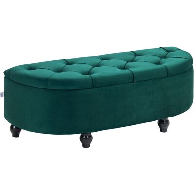 OEM Pouf De Rangement Capitonné, Couvercle À Fermeture Douce, Aspect Velours, 120 X 46 X 42 Cm, Gris Foncé - Publicité OEM Pouf De Rangement Capitonné, Couvercle À Fermeture Douce, Aspect Velours, 120 X 46 X 42 Cm, Gris Foncé - Publicité