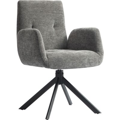 OEM Fauteuil Rembourré, Fauteuil D'Appoint, Design Moderne, Pivotant, Jusqu'à 120 Kg, Gris Foncé - Publicité OEM Fauteuil Rembourré, Fauteuil D'Appoint, Design Moderne, Pivotant, Jusqu'à 120 Kg, Gris Foncé - Publicité