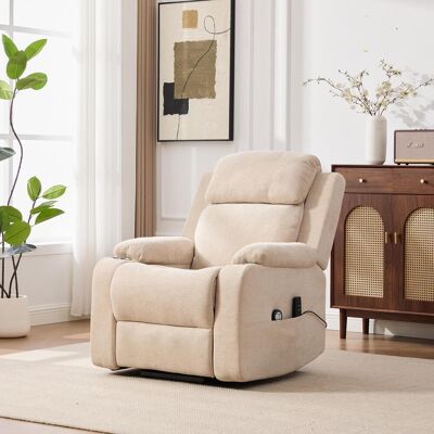 OEM Fauteuil Inclinable Électrique Multifonctionnel Avec Assistance Au Relevage, Fonctions Massage Et Chauffage, Dossier Et Repose-pieds Réglables, Poches De Rangement Latérales Et Porte-gobelets. Kaki Cl - Publicité OEM Fauteuil Inclinable Électrique Multifonctionnel Avec Assistance Au Relevage, Fonctions Massage Et Chauffage, Dossier Et Repose-pieds Réglables, Poches De Rangement Latérales Et Porte-gobelets. Kaki Cl - Publicité