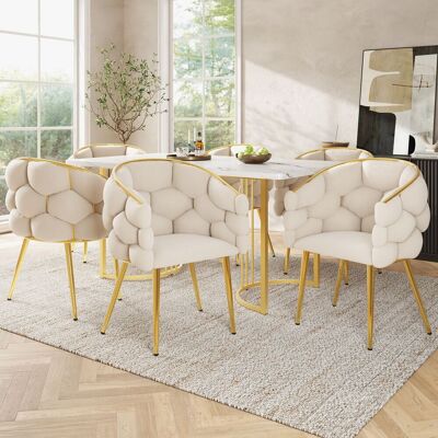 ACKERMAN Fauteuils Luxueux En Velours (lot De 6), Chaises De Salon, Chaises De Salle À Manger, Chaises De Maquillage, Chaises De Style Moderne, Pieds En Fer Plaqué Or, Chaises Beiges, Fauteuils Bulles, Chaises - Publicité ACKERMAN Fauteuils Luxueux En Velours (lot De 6), Chaises De Salon, Chaises De Salle À Manger, Chaises De Maquillage, Chaises De Style Moderne, Pieds En Fer Plaqué Or, Chaises Beiges, Fauteuils Bulles, Chaises - Publicité