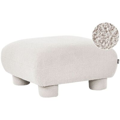 BELIANI Pouf En Bouclé Modulaire Profil Bas Repose-pieds Ottoman Blanc Cassé Mjalbi - Publicité BELIANI Pouf En Bouclé Modulaire Profil Bas Repose-pieds Ottoman Blanc Cassé Mjalbi - Publicité