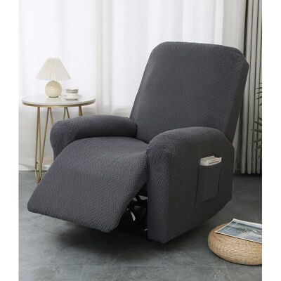 Vision Housse Pour Fauteuil Inclinable Électrique, Housse Pour Canapé Inclinable En Jacquard Gris Clair, Housse Extensible Élastique 4 Pièces Avec Poches - Publicité Vision Housse Pour Fauteuil Inclinable Électrique, Housse Pour Canapé Inclinable En Jacquard Gris Clair, Housse Extensible Élastique 4 Pièces Avec Poches - Publicité