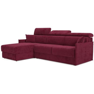 DIVANI.STORE Miryam Canapé Convertible D'Angle En Tissu Détachable T31 252 Cm Gauche Bordeaux - Publicité DIVANI.STORE Miryam Canapé Convertible D'Angle En Tissu Détachable T31 252 Cm Gauche Bordeaux - Publicité