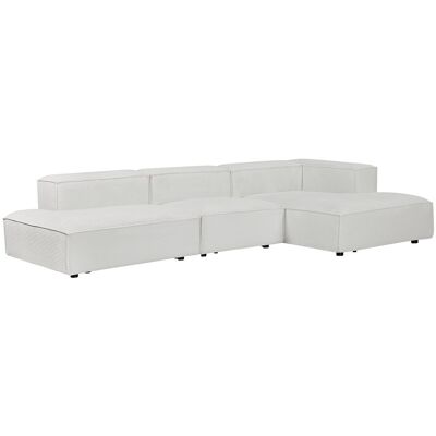 VENTE-UNIQUE Canapé D'Angle Droit Ouvert Modulable En Velours Côtelé Beige Ruzolo - Publicité VENTE-UNIQUE Canapé D'Angle Droit Ouvert Modulable En Velours Côtelé Beige Ruzolo - Publicité