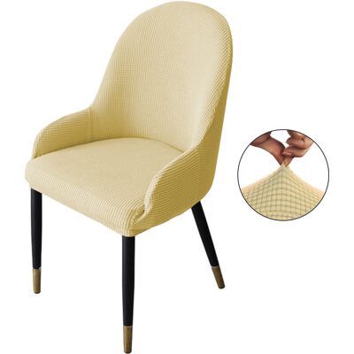 HERUSI Housse De Fauteuil À Oreilles Capitonnée En Velours, Réutilisable Et Lavable (jaune, Lot De 1) - Publicité HERUSI Housse De Fauteuil À Oreilles Capitonnée En Velours, Réutilisable Et Lavable (jaune, Lot De 1) - Publicité
