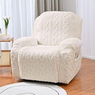 OEM Housse De Fauteuil Inclinable Extensible 1 Place, Housse De Fauteuil Inclinable Électrique En Peluche Jacquard Avec Poche, Protection De Meubles Lavable 4 Pièces Pour Canapé, Beige - Publicité OEM Housse De Fauteuil Inclinable Extensible 1 Place, Housse De Fauteuil Inclinable Électrique En Peluche Jacquard Avec Poche, Protection De Meubles Lavable 4 Pièces Pour Canapé, Beige - Publicité