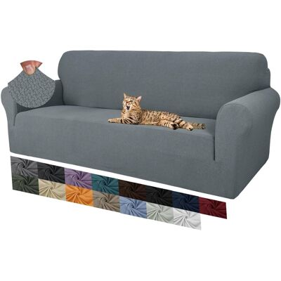 OEM 1 Housse De Canapé 3 Places, Jacquard, Super Extensible, Antidérapante, Protection Animaux, Gris Clair - Publicité OEM 1 Housse De Canapé 3 Places, Jacquard, Super Extensible, Antidérapante, Protection Animaux, Gris Clair - Publicité