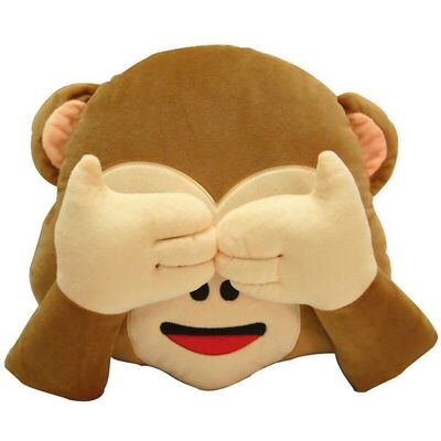 BRINSEA Icône Émotionnelle Monkey Face Pillow Throw Cushion 32x32cm Pas D’écoute / Pas De Regard / Pas De Parole - Publicité BRINSEA Icône Émotionnelle Monkey Face Pillow Throw Cushion 32x32cm Pas D’écoute / Pas De Regard / Pas De Parole - Publicité