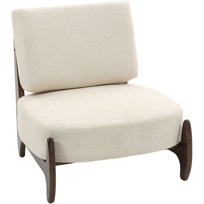 HEAT Fauteuil Lounge Confortable Avec Revêtement En Chenille, Coussin Épais, Assise Rembourrée, 72 X 73,5 X 81 Cm, Couleur Crème - Publicité HEAT Fauteuil Lounge Confortable Avec Revêtement En Chenille, Coussin Épais, Assise Rembourrée, 72 X 73,5 X 81 Cm, Couleur Crème - Publicité