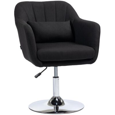 OEM Fauteuil, Fauteuil Lounge Avec Accoudoirs, Coussin Lombaire, Fauteuil Inclinable Rembourré Avec Structure En Métal, Aspect Lin, Fauteuil Pivotant Réglable En Hauteur Pour Chambre, Salon, Noir - Publicité OEM Fauteuil, Fauteuil Lounge Avec Accoudoirs, Coussin Lombaire, Fauteuil Inclinable Rembourré Avec Structure En Métal, Aspect Lin, Fauteuil Pivotant Réglable En Hauteur Pour Chambre, Salon, Noir - Publicité