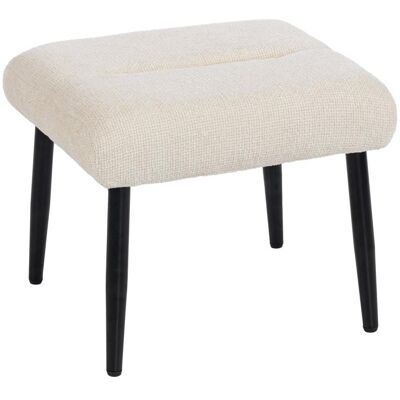 OEM Repose-pieds Avec Coussin D'Assise Moelleux, Pieds En Acier, Tissu Chenille, 45 X 41 X 38 Cm, Blanc Crème - Publicité OEM Repose-pieds Avec Coussin D'Assise Moelleux, Pieds En Acier, Tissu Chenille, 45 X 41 X 38 Cm, Blanc Crème - Publicité