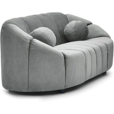 MENZZO Canapé 2 Places Design Sidonie Velours Gris - Publicité MENZZO Canapé 2 Places Design Sidonie Velours Gris - Publicité