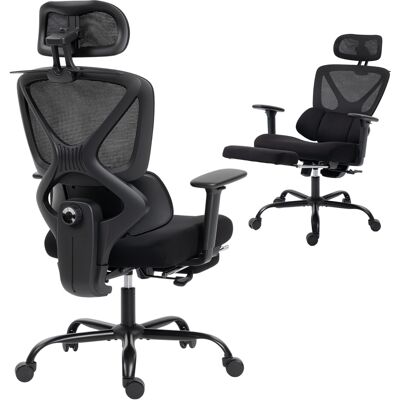 OEM Chaise De Bureau Ergonomique À Roulettes, Tissu Maille, Support Lombaire, Fauteuil Informatique Avec Accoudoirs Et Appui-tête Réglable. Publicité OEM Chaise De Bureau Ergonomique À Roulettes, Tissu Maille, Support Lombaire, Fauteuil Informatique Avec Accoudoirs Et Appui-tête Réglable. Publicité