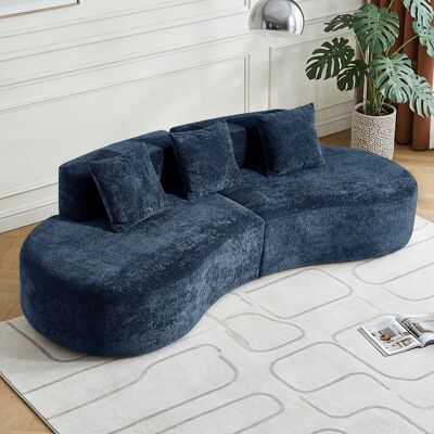 ALMASTORE Canapé Sectionnel Incurvé Moderne, Canapé 3 Places, Confortable Et Élégant Pour Salon, Appartement, Décoration Intérieure, Montage Facile - Publicité ALMASTORE Canapé Sectionnel Incurvé Moderne, Canapé 3 Places, Confortable Et Élégant Pour Salon, Appartement, Décoration Intérieure, Montage Facile - Publicité