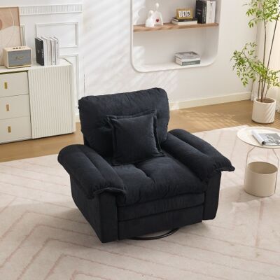 XISRENS Fauteuil Pivotant À 360° En Chenille, Format Surdimensionné, Idéal Pour La Lecture – Fauteuil D'Appoint Confortable Avec Coussin De Soutien, Canapé Une Place Capitonné Pour Chambre, Salon Et Chambre D - Publicité XISRENS Fauteuil Pivotant À 360° En Chenille, Format Surdimensionné, Idéal Pour La Lecture – Fauteuil D'Appoint Confortable Avec Coussin De Soutien, Canapé Une Place Capitonné Pour Chambre, Salon Et Chambre D - Publicité