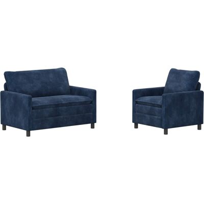 Ensemble De Canapés 2 Pcs Bleu Marine Polyester Vidaxl - Publicité Ensemble De Canapés 2 Pcs Bleu Marine Polyester Vidaxl - Publicité