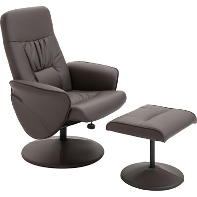 OEM Ensemble Fauteuil 2 Pièces, Fauteuil Avec Repose-pieds, Fauteuil Inclinable Avec Repose-pieds, Réglable En Hauteur, Dossier Inclinable, Marron - Publicité OEM Ensemble Fauteuil 2 Pièces, Fauteuil Avec Repose-pieds, Fauteuil Inclinable Avec Repose-pieds, Réglable En Hauteur, Dossier Inclinable, Marron - Publicité