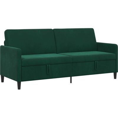 Sofa Avec Rangement Vert Foncé 192 X 78 X 87 Cm Polyester Vidaxl - Publicité Sofa Avec Rangement Vert Foncé 192 X 78 X 87 Cm Polyester Vidaxl - Publicité