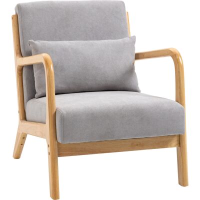 ACKERMAN Fauteuil Lounge Avec Accoudoir, Coussin Lombaire, Fauteuil Relax Rembourré Avec Structure En Bois, Aspect Velours, Ressort En S, Pour Chambre Et Salon, Gris - Publicité ACKERMAN Fauteuil Lounge Avec Accoudoir, Coussin Lombaire, Fauteuil Relax Rembourré Avec Structure En Bois, Aspect Velours, Ressort En S, Pour Chambre Et Salon, Gris - Publicité